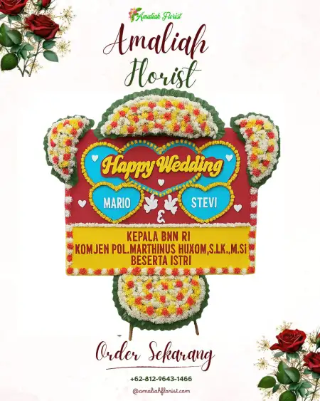 Papan Bunga Pernikahan Pino